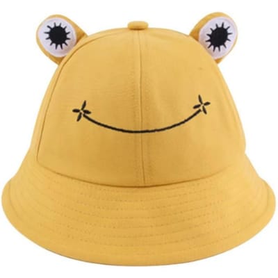 Zomer Leuke Kikkertje Bucket Hat Panama Vissersmuts Buiten UV-bescherming Zon Visser Hoed Voor Mannen Vrouwen Adult Size orange