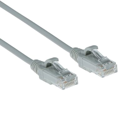 ACT Grijze 7 meter LSZH U/UTP CAT6 datacenter slimline patchkabel snagless met RJ45 connectoren DC9007