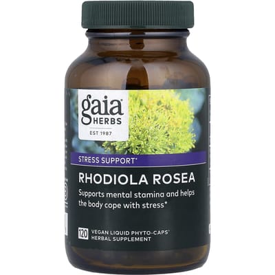 Gaia Herbs, Rhodiola, Gélules Végétales Liquides Végans 120 comprimés
