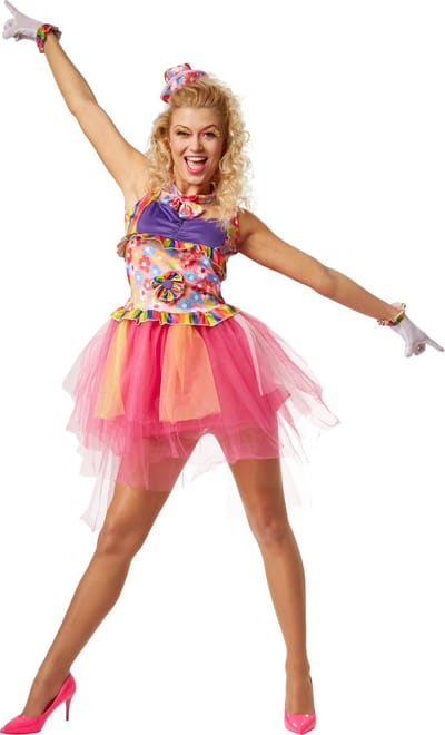 dressforfun - Vrouwenkostuum muziekster van de jaren 80 M - verkleedkleding kostuum halloween verkleden feestkleding carnavalskleding carnaval feestkledij partykleding - 301683