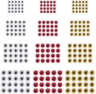 JHUBERS- Visogen 240 Stuks - 3D Simulatie - Kunstmatige Aasogen - 4 Maten 6/8/10/12 mm - Kleverige Aas - Realistisch Design - Kunstaas