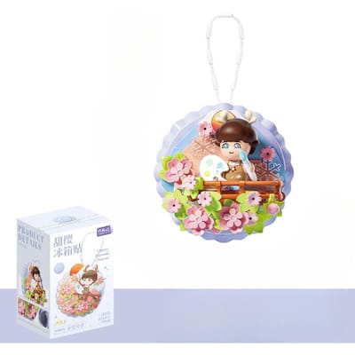 Aimant de réfrigérateur Sweet Sakura créatif pendentif décoration microparticules assemblé jouet filles cadeau de vacances 11*6.7*4cm