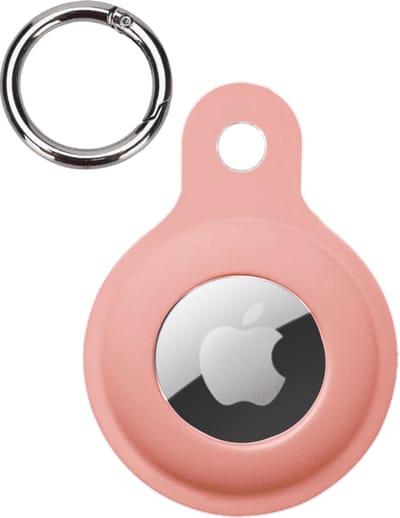 Hoesje Geschikt voor Apple AirTag 2 Hoesje Case Hoesje Geschikt voor Apple AirTag 2e generatie Sleutelhanger Siliconen Hoes - Lichtroze