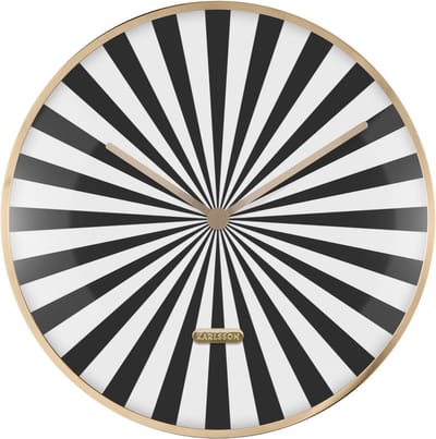 Karlsson Wandklok Candy Swirl Dome - Zwart - Ø40cm - Wandklok Modern