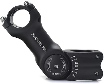 Dailygoods- Stuurpen Verstelbaar - Lichtgewicht Aluminium - Stuurpen Verhoger - Stuurpen MTB/Racefiets - Hoek ±60 Graden - Geschikt voor 28,6 mm Diameter - Fiets Stuurpen