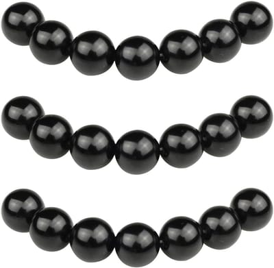 Famanu – Zwarte onyx kralen 4 mm – 85 stuks natuurlijke halfedelsteen kralen – Voor armbanden en kettingen