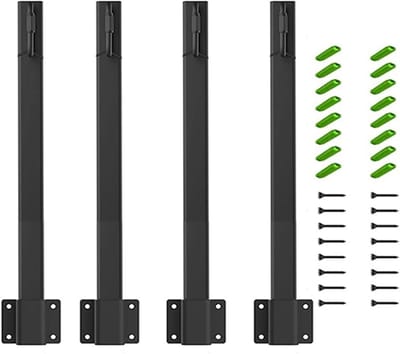 Verlichtingspalen Set - Standaarden Buitenverlichting - Tuin Sfeerverlichting - Ruimtebesparend Ontwerp - 4 Stuks - Metaal