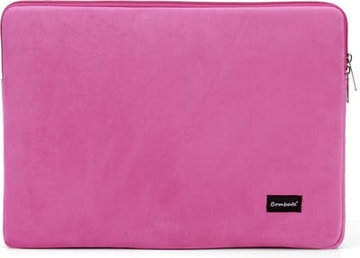 Bombata Universele Velvet Laptophoes Sleeve - 13 inch / 14 inch - Fuchsia Roze