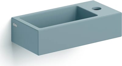 Clou Flush 3 fontein 36x18cm zonder kraangat rechts mat blauw ker.