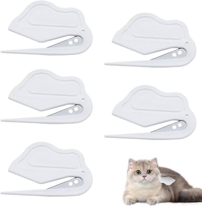 Brievenopener Striksnijder - Envelop Snijder - Post Snel Openen - Ergonomische Grip - 5 Stuks - Wit