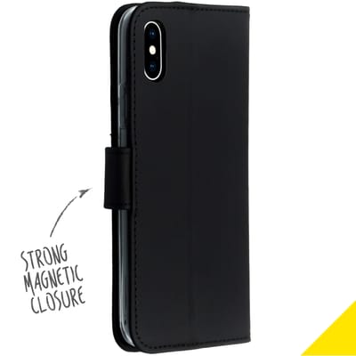 Accezz Hoesje - Geschikt voor Apple iPhone Xs / X - Wallet Softcase Bookcase - Zwart