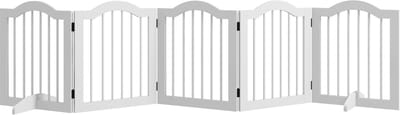 PawHut Huisdierenhek MDF, massief hout 254,5L x 29,5B x 61H cm Wit