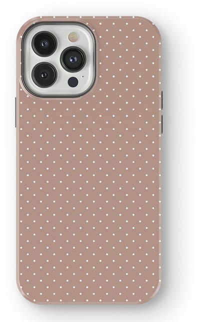 Micro Dots Tough Hoesje geschikt voor iPhone 13 Pro Max | Geschikt Voor Mag | Stippen Motief Backcover geschikt voor iPhone 13 Pro Max Mocha Confetti