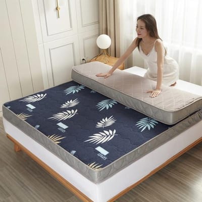 Zacht ademend dikker matras enkel dubbel kingsize opvouwbaar bedkussen anti-mijtvloer tatami-matten matrastopper 60x120cm