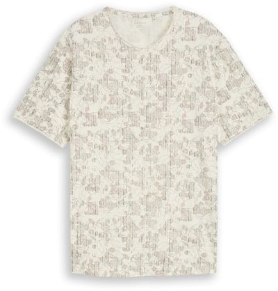 Tom Tailor - Plus Size - T-shirt met all-over print - Maat 3XL - off white irregular design