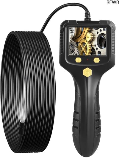 RFWR® Endoscoop Inspectiecamera met 2,4 Inch IPS-display en 1080p HD Resolutie - Waterdichte Camera met Verstelbare LED's en Semi-Stijve Kabel