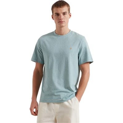 Farah Heren Logo Regular T-Shirt (Nevelgroen)