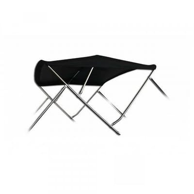 BREG Biminitop | RVS 3-boogs | Breedte 284 <> 300 cm - Hoogte 137 cm - Zwart doek