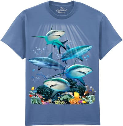 Haaien Shark Reef The Coloured House T-shirt M