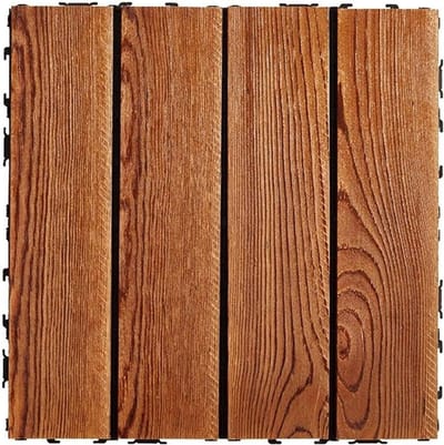 Vloertegels Houtnerf - Kliktegels Terras - Balkon Decoreren - Eenvoudige Klik Installatie - 30x30cm - Bruin