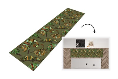 Keukenloper - Loper keuken - Patroon - Jungle - Kameleons - 200x50 cm - Keukenloper vinyl