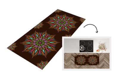 Keukenloper - Loper keuken - Mandala - Design - Bohemian - 120x50 cm - Keukenloper vinyl