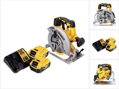 DeWalt DCS 570 P2 Accu-cirkelzaag 18 V 184 mm borstelloos + 2x accu 5.0 Ah + lader