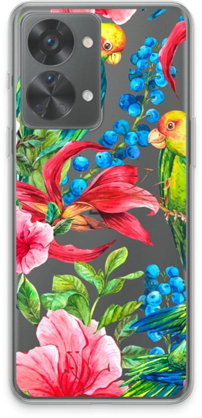 Case Company® - Hoesje geschikt voor OnePlus Nord 2T hoesje - Papegaaien - Soft Cover Telefoonhoesje - Bescherming aan alle Kanten en Schermrand