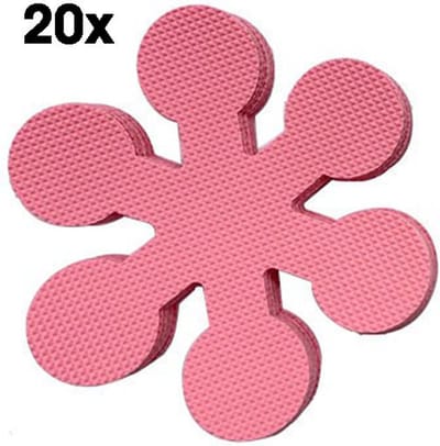 Zelfklevende Antislip Stickers - SNEEUWVLOKJE - ROZE - Antislip Strips 24 Stuks - 10x10 CM - Douche/Bad/Trap Plakstrip