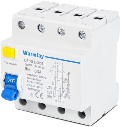 4-polige Aardlekschakelaar Type B 63A 300mA voor Veilige Elektrische Installaties