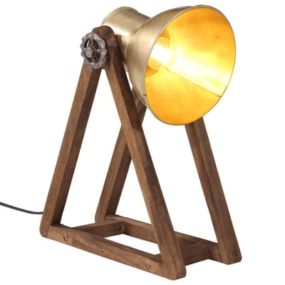 vidaXL Bureaulamp 25 W E27 30x17x40 cm antiek messingkleurig
