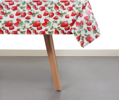 Raved Tafelzeil 140 cm x 160 cm – Rood Aardbei Print – PVC afwasbaar