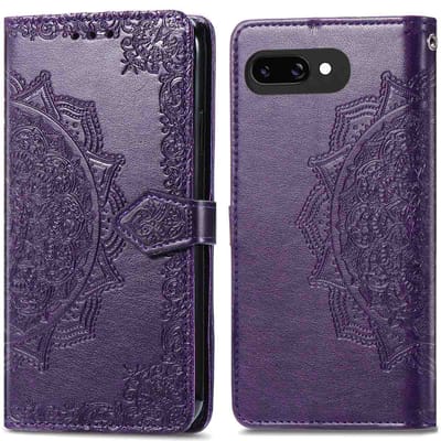 imoshion Hoesje - Geschikt voor Google Pixel 9a - Mandala Bookcase - Paars