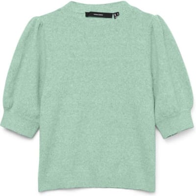 Vero Moda Trui Vmdoffy 2/4 O-neck Pullover Ga Noos 10278313 Birds Egg Green/melange Dames Maat - S