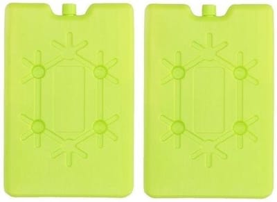 2x Koelelementen fel groen 16 cm - Koelblokken/koelelementen voor koeltas/koelbox