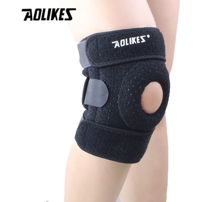 Aolikes 1 Stuk Kniebrace Inclusief Zijstabilisatoren en Patellagelkussentjes Ideaal Voor Kniepijn Ergonomische Ondersteuning Geschikt Voor Kniebeschermer Voor Left