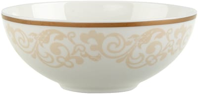 Villeroy & Boch eetschaal - Rond - Geelkoper, Wit