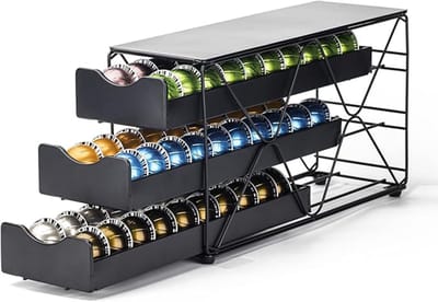 Famanu - Nespresso Vertuoline koffiepadhouder met meervoudige lades, praktische capsule-organizer voor keuken of kantoor