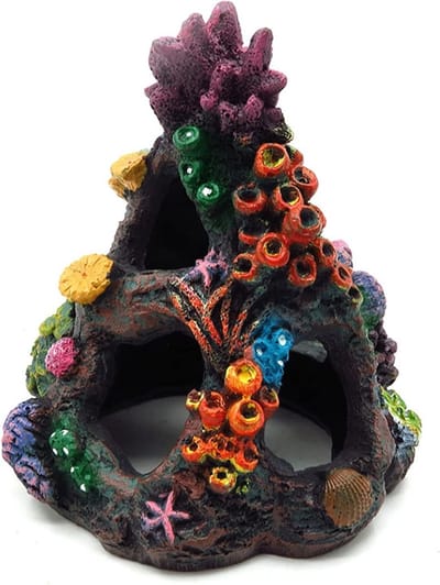 Aquariumdecoratie van hars - Ornamenten, accessoires, holle koraal, rotsen en berggrot voor garnalen en vissen