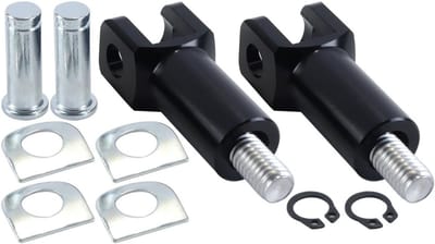 Motorfiets Passagiers Voetsteunen Set van 2, Achterste Voetsteunen Bevestigingsbeugel Geschikt voor Harley Softail 2000-2006, Zwart, Stabiel en Duurzaam