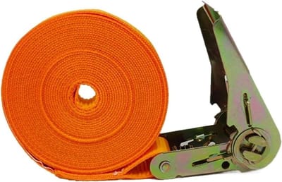 Spanbanden met ratel - Zware ladingbinders - Veilig transport - Metalen gesp - 4 meter - Oranje
