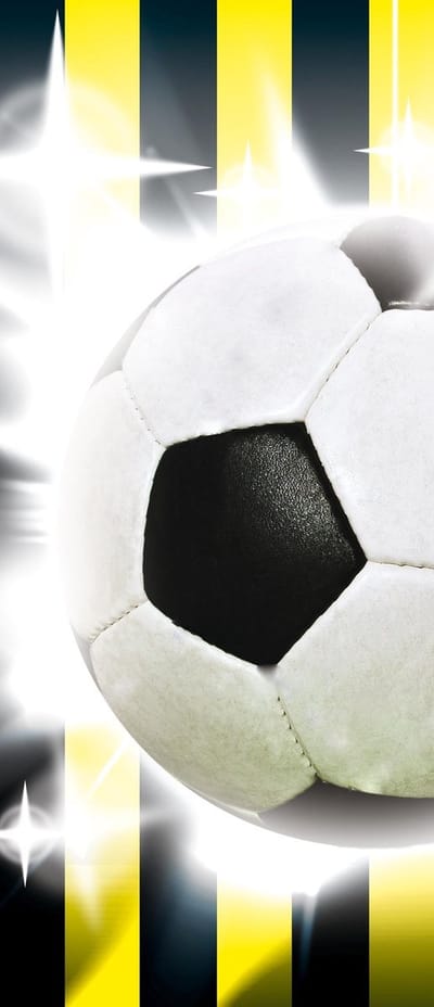 Football Yellow Black Stripes Photo Wallcovering