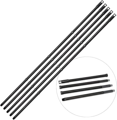 Novaliv 5X Veelzijdige Premium Schroefbezemsteel 137 cm - 2,6 cm Stabiel Duurzaam Zwart Verstelbaar 137 cm tot 94,5 cm Perfect voor vegen, schrobben en ramen lappen Hoogwaardige metalen constructie