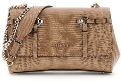 GUESS schoudertas Leona Convertible Xbody Flap Beige