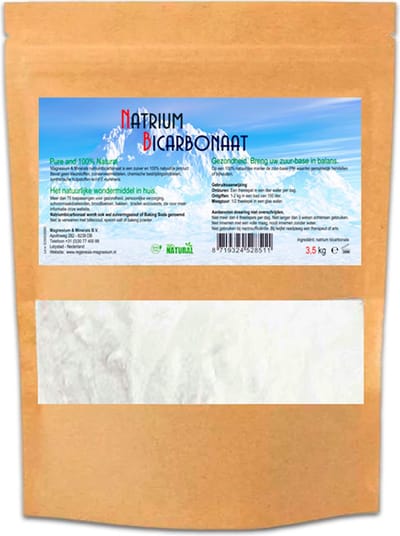 SoLMAG Natriumbicarbonaat - 3,5 kg - Zuiveringszout - Baking Soda - Allesreiniger – Geurverwijderaar - Bakpoeder - Baking Powder - Bicarbonaat - Bicarbonate - Schoonmaaksoda - Food Grade kwaliteit
