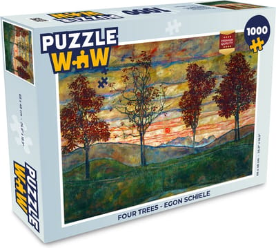 Puzzel Four trees - Egon Schiele - Legpuzzel - Puzzel 1000 stukjes volwassenen