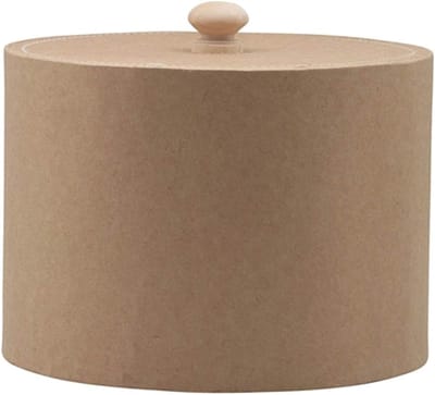 Ronde kartonnen doos - Opslagdoos geschenkdoos - Decoratie opbergen - Natuurlijk karton - 16.5 x 12 cm - Naturel