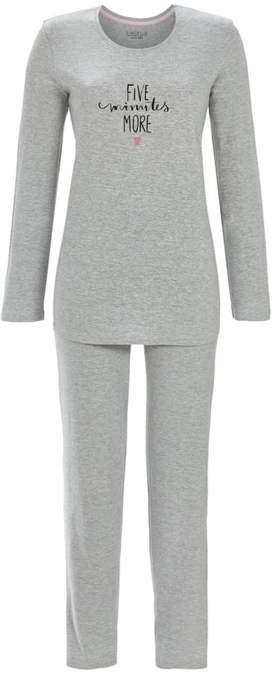 Grijze melange pyjama Ringella - Grijs - Maat - 38