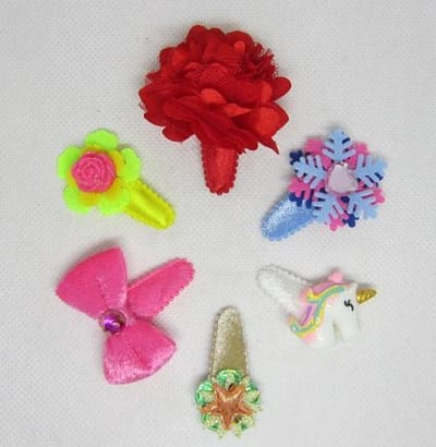 ZoeZo Design - Set van 6 - baby - peuter - haarclips - haarspeldjes - lengte circa 5 cm