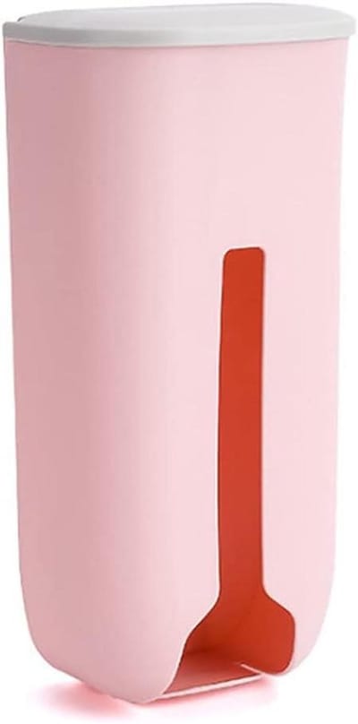 Zak Dispenser Houder - Plastic Opberger - Opbergen Plastic Zakken - Wandmontage Gemakkelijk - 26 cm - Wit